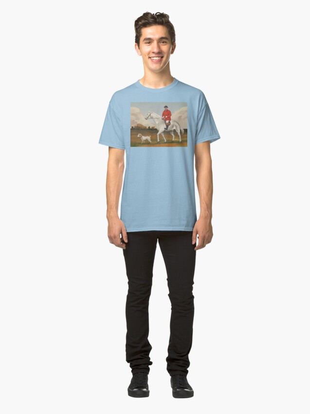 Alternate view of Bob on horse with dog Classic T-Shirt
