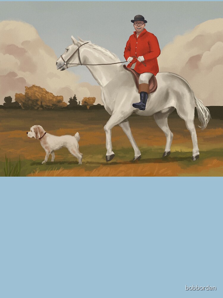 Bob on horse with dog by bobborden
