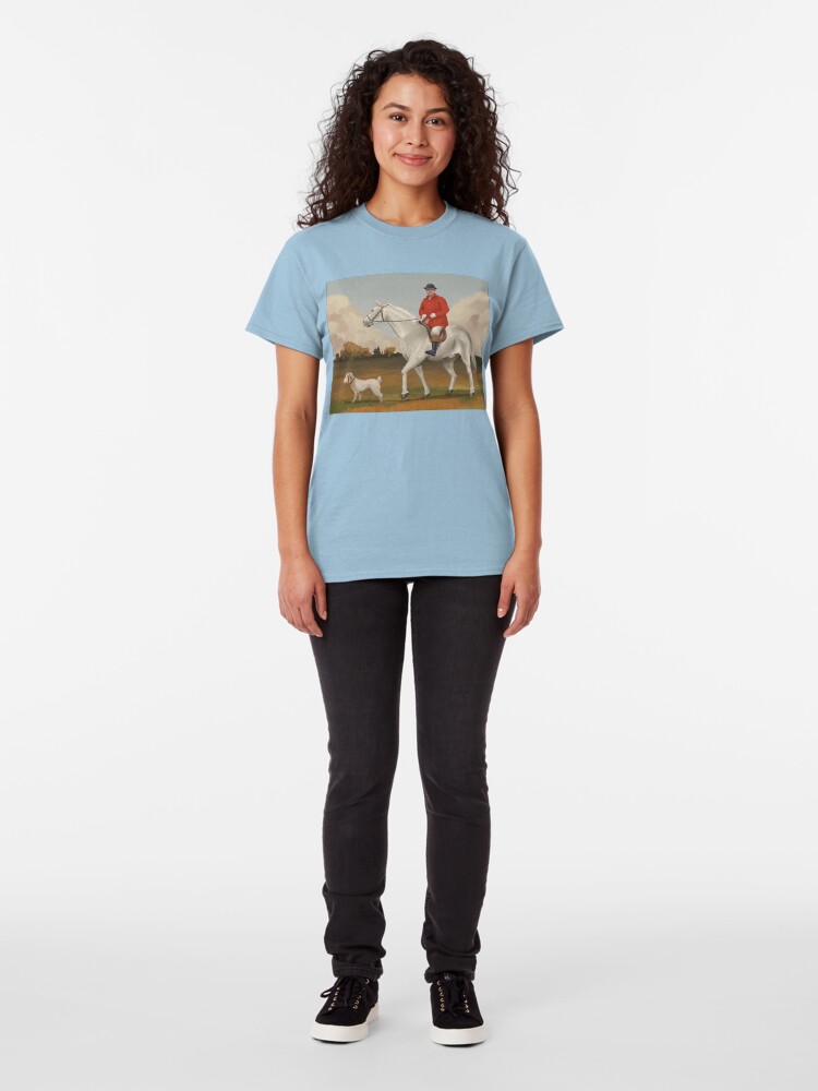 Alternate view of Bob on horse with dog Classic T-Shirt