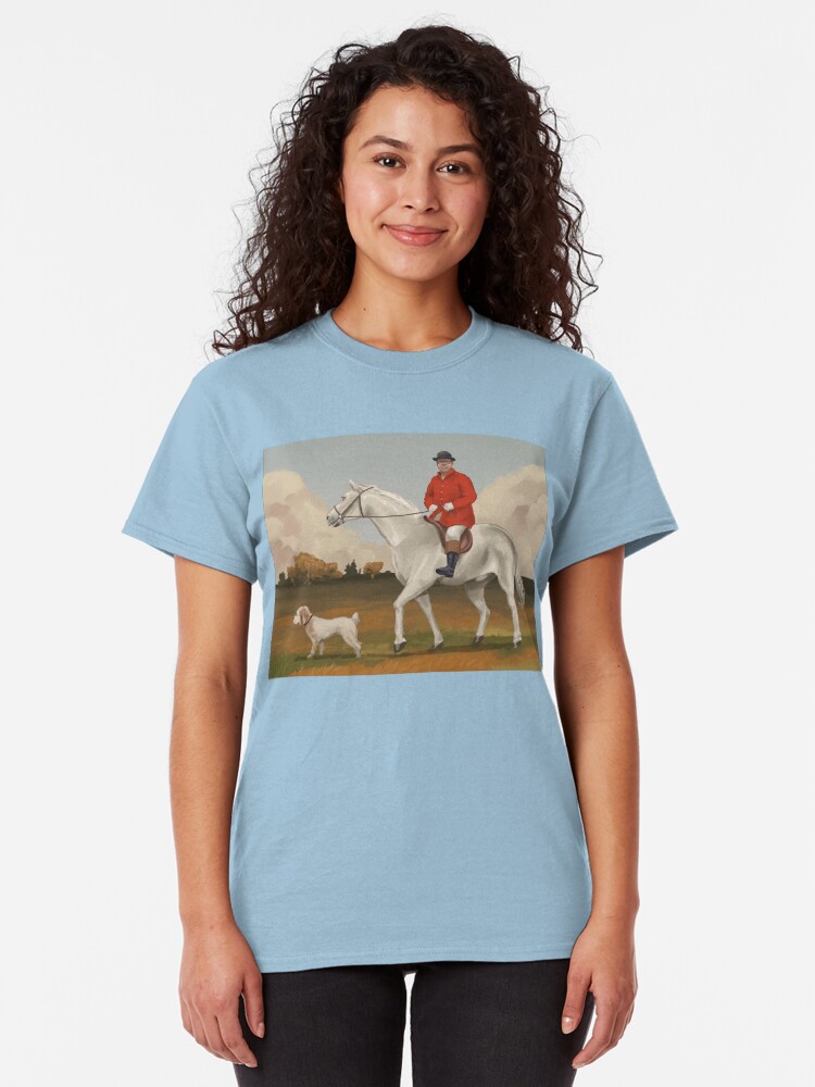 Alternate view of Bob on horse with dog Classic T-Shirt