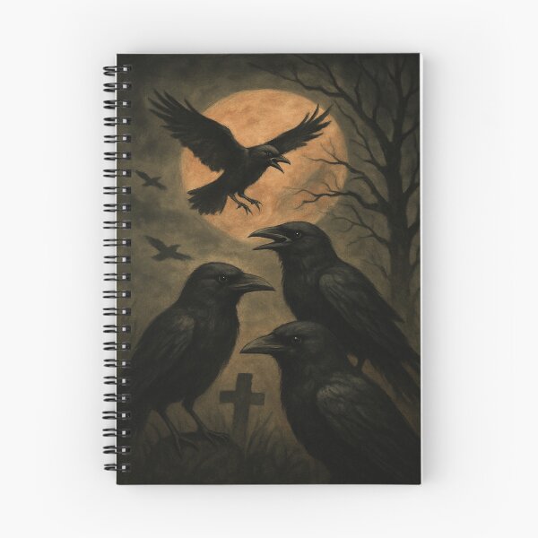 Item preview, Crows in Cemetery with Harvest Moon designed and sold by BandyCo.