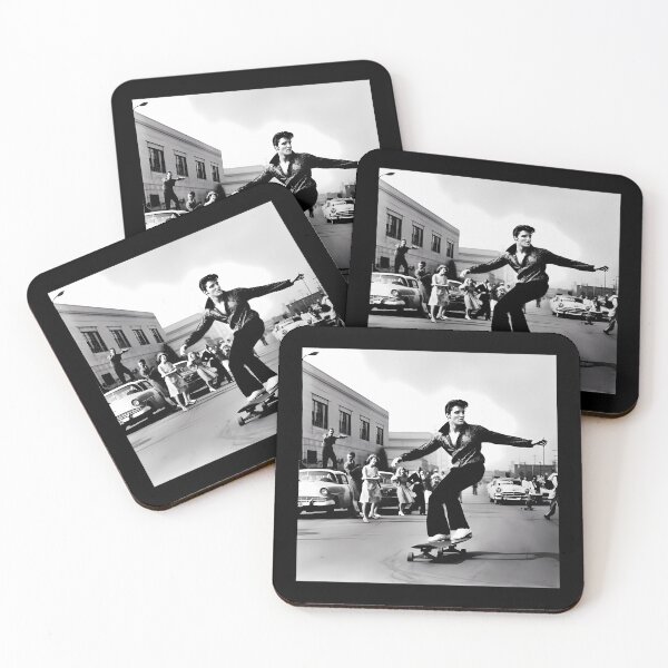 Item preview, Elvis Straight Shredding On A Skateboard designed and sold by SoniaLSussman.