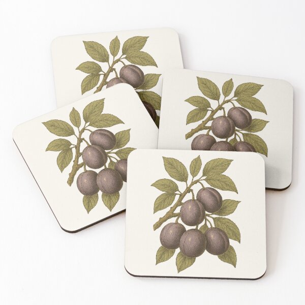 Item preview, Plum Branch – Vintage Cottagecore Botanical Sticker designed and sold by HoopeStylee.