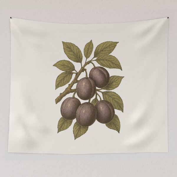 Item preview, Plum Branch – Vintage Cottagecore Botanical Sticker designed and sold by HoopeStylee.