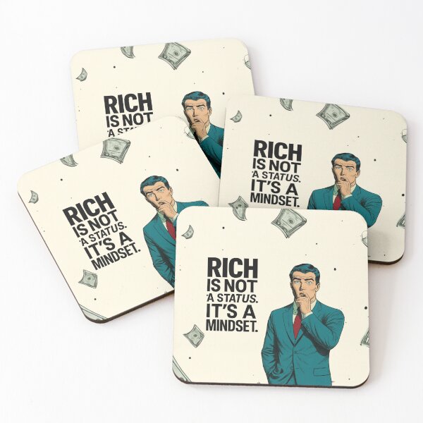 Item preview, Rich Mindset – Retro Comic Style Motivational Poster designed and sold by Inkora-Art.