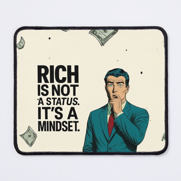 Item preview, Rich Mindset – Retro Comic Style Motivational Poster designed and sold by Inkora-Art.