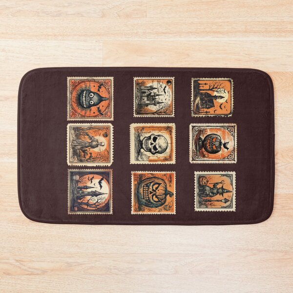 Item preview, Vintage Halloween Postage Stamp Collection – Spooky Retro Design designed and sold by NostasStuff.