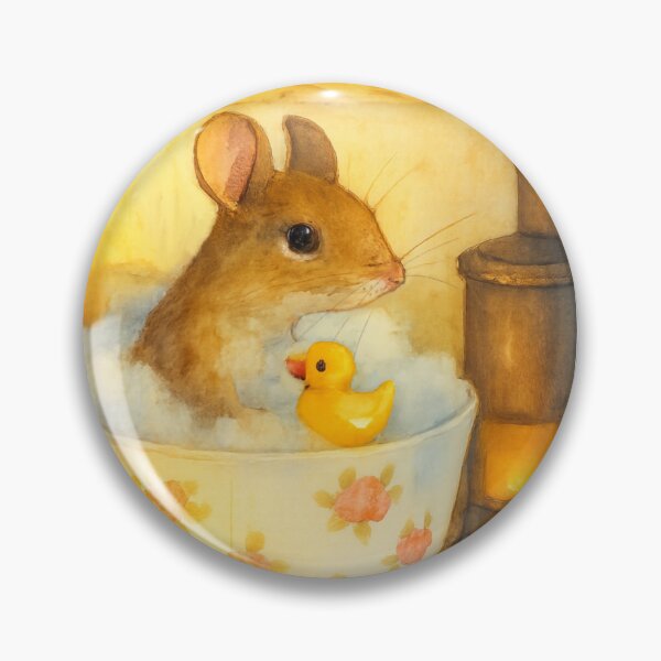 Item preview,  Mouse In Teacup  - Dreamy - Bath Time - Vintage Whimsical Mice  designed and sold by TheWishingShed.