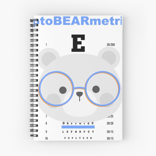 Item preview, OptoBEARmetrist Funny Bear Eye Chart Design designed and sold by FlamoArt.