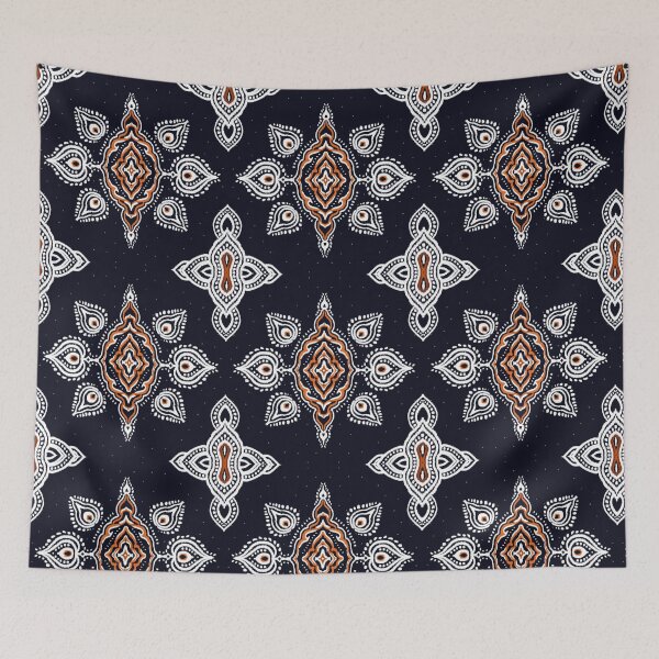 Item preview, Traditional bohemein blue mandala elegant pattern ikat style  designed and sold by Fadalazznaz.