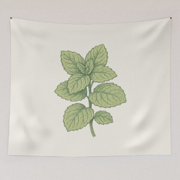 Item preview, Mint Leaves – Vintage Cottagecore Botanical Sticker designed and sold by HoopeStylee.