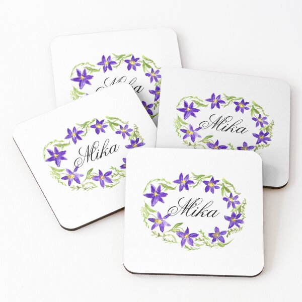 Item preview, Mika name girls Flowers wreath designed and sold by Monika Howarth.