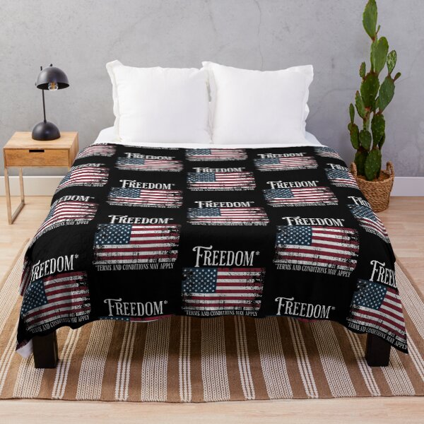 Item preview, USA Freedom Terms and Conditions Apply Patriotic Humor Funny USA American Flag Map Gift for Independence Day designed and sold by TheTrendsDesk.