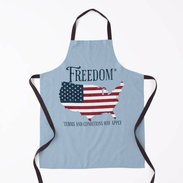 Aperçu de l'œuvre USA Freedom Times and Conditions Appliquez l'humour patriotique drôle USA American Flag Map Gift for Independence Day créée et vendue par TheTrendsDesk.