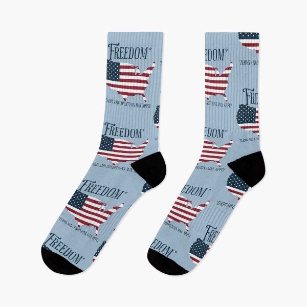 Item preview, USA Freedom Terms and Conditions Apply Patriotic Humor Funny USA American Flag Map Gift for Independence Day designed and sold by TheTrendsDesk.