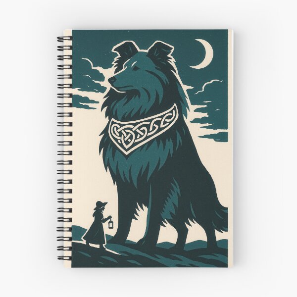 Item preview, Sheltie Celtic Moon Poster designed and sold by Flying Doggo.
