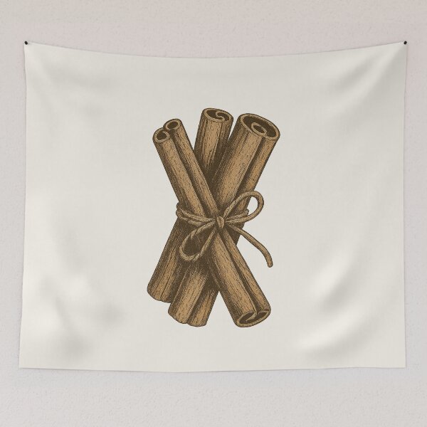 Item preview, Cinnamon Sticks – Vintage Cottagecore Botanical Sticker designed and sold by HoopeStylee.