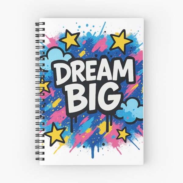 Item preview, DREAM BIG – Stars and Clouds Graffiti Tee designed and sold by PastimeMastery.