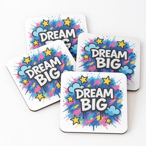 Item preview, DREAM BIG – Stars and Clouds Graffiti Tee designed and sold by PastimeMastery.