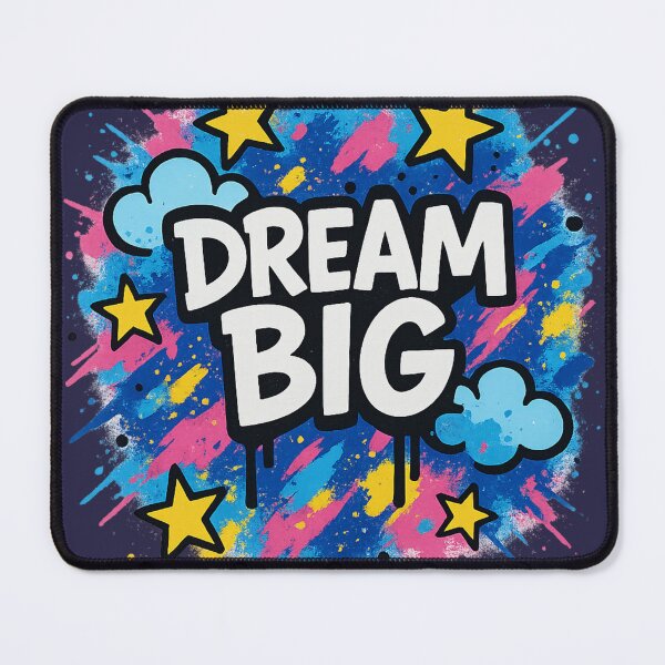 Item preview, DREAM BIG – Stars and Clouds Graffiti Tee designed and sold by PastimeMastery.