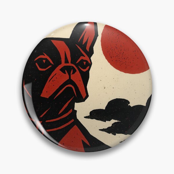 Item preview, Boston Terrier Crimson Moon Poster designed and sold by Flying Doggo.