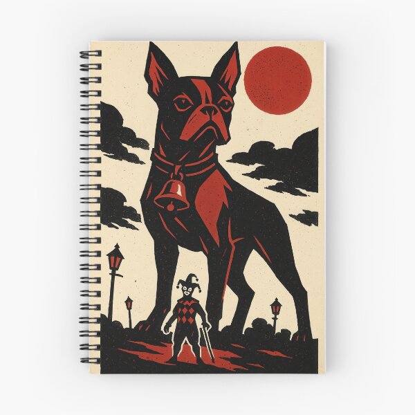Item preview, Boston Terrier Crimson Moon Poster designed and sold by Flying Doggo.