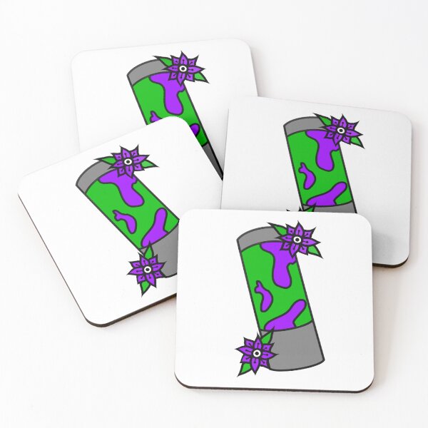 Item preview, Purple and Green Lava Lamp In Traditional Tattoo Style With Flowers designed and sold by StrawbBonsai.