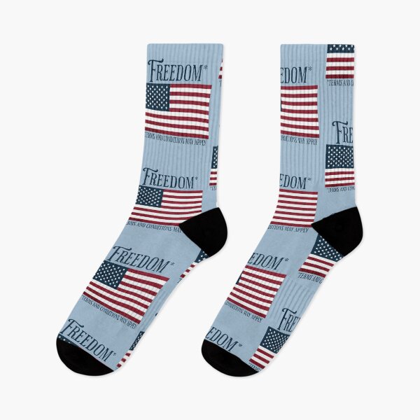 Item preview, USA Freedom Terms and Conditions Apply Patriotic Humor Funny USA American Flag Map Gift for Independence Day designed and sold by TheTrendsDesk.