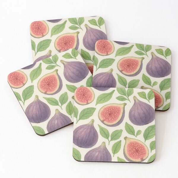 Item preview, Teardrop-shaped fig watercolor pattern textured paper designed and sold by cutsypatterns.