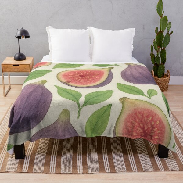 Item preview, Teardrop-shaped fig watercolor pattern textured paper designed and sold by cutsypatterns.