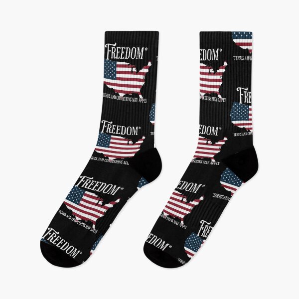 Item preview, USA Freedom Terms and Conditions Apply Patriotic Humor Funny USA American Flag Map Gift for Independence Day designed and sold by TheTrendsDesk.