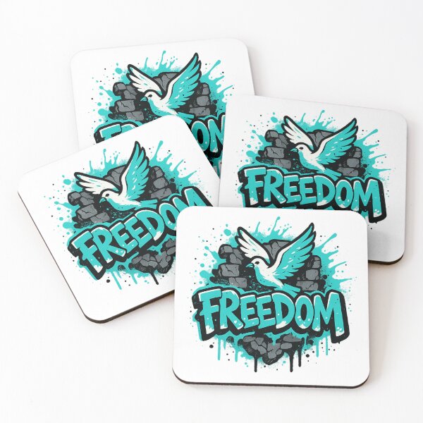 Item preview, FREEDOM – Breaking Walls Graffiti Tee designed and sold by PastimeMastery.