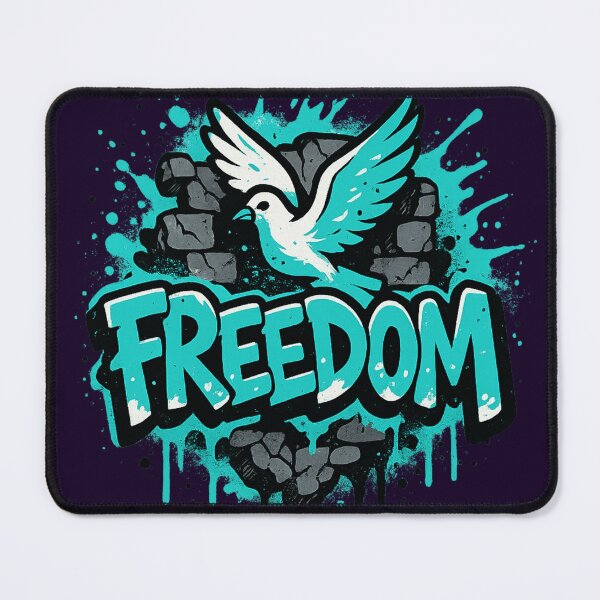 Item preview, FREEDOM – Breaking Walls Graffiti Tee designed and sold by PastimeMastery.