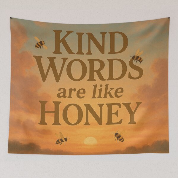 Item preview, Kind Words Are Like Honey designed and sold by mariannrina.