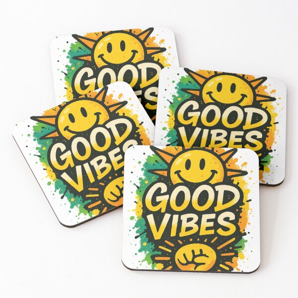 Item preview, GOOD VIBES – Sunshine Smiley Graffiti Tee designed and sold by PastimeMastery.