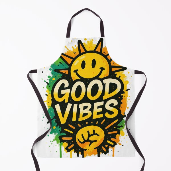 Item preview, GOOD VIBES – Sunshine Smiley Graffiti Tee designed and sold by PastimeMastery.
