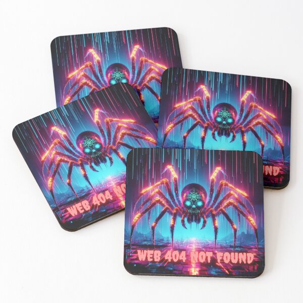 Item preview, Cyber Spider Swarm – Neon Glitch Arachnid Horror designed and sold by DreamArt Creations.