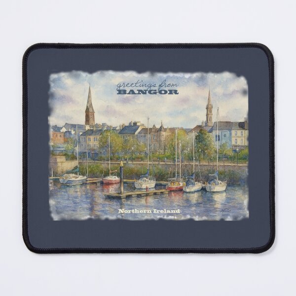 Item preview, Bangor, the town in Northern Ireland where I live. My watercolor designed and sold by miro-bob-design.