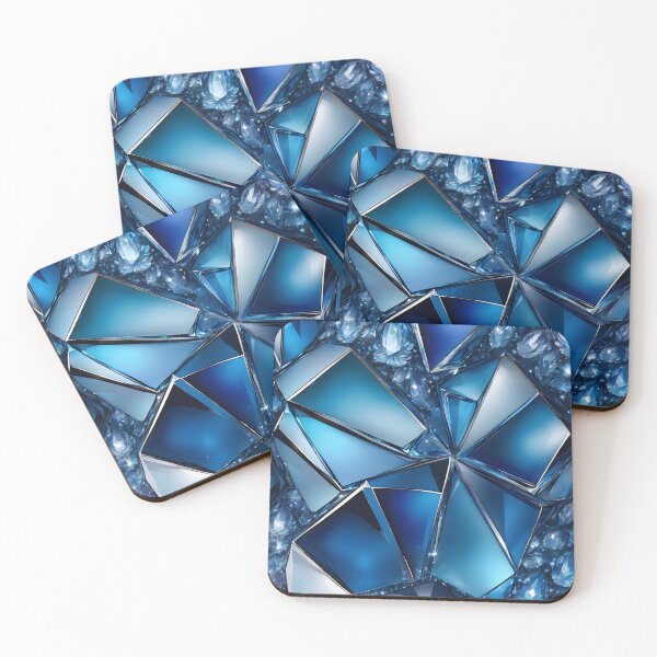Item preview, Shimmering blue gemstones arranged in sparkling abstract composition. designed and sold by MissYouONLY.