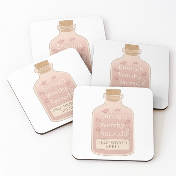 Item preview, Self-Worth Spell Bottle | Modern Witch Affirmation Sticker & Spiritual Wall Art designed and sold by HerDreamCodes.