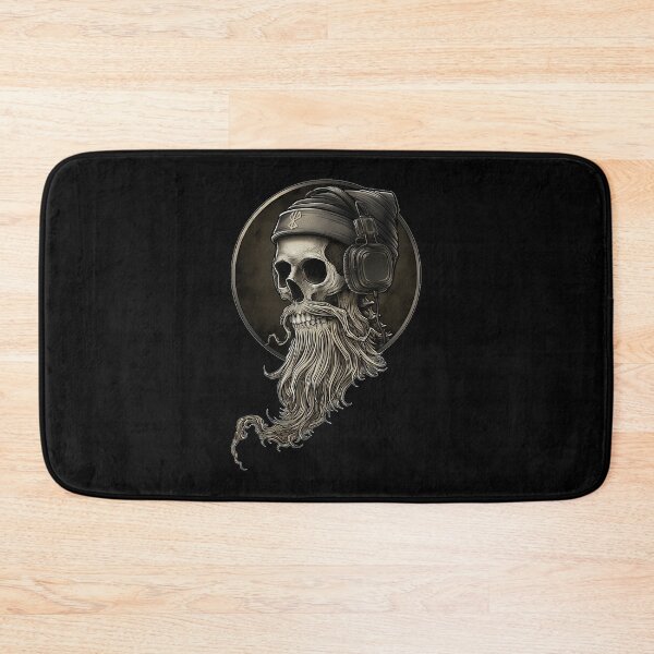 Item preview, Viking Vintage Skull Beard With Headphone designed and sold by AdolfSturm.