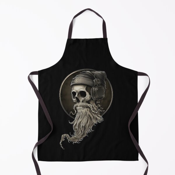 Item preview, Viking Vintage Skull Beard With Headphone designed and sold by AdolfSturm.
