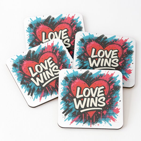 Item preview, LOVE WINS – Exploding Heart Graffiti Tee designed and sold by PastimeMastery.