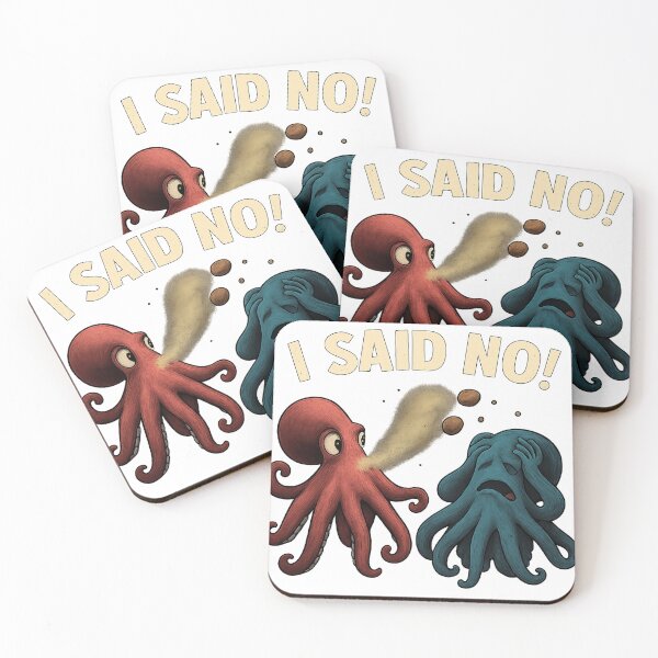 Item preview, "I said NO!" - Female Octopus Unite! designed and sold by Jaded's Cute Clips.
