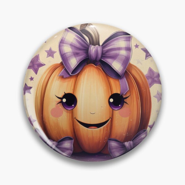 Item preview, Cute Pumpkin with Purple Bow – Halloween Home Décor & Apparel designed and sold by Compass and a Camera.