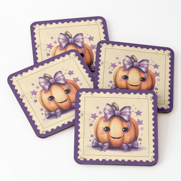 Item preview, Cute Pumpkin with Purple Bow – Halloween Home Décor & Apparel designed and sold by Compass and a Camera.