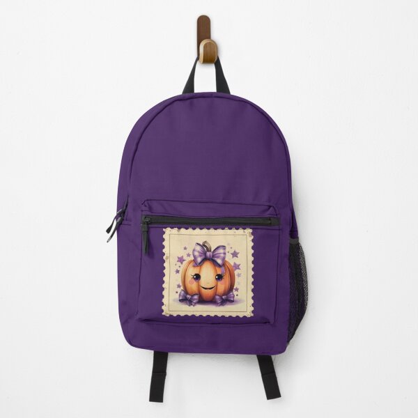 Item preview, Cute Pumpkin with Purple Bow – Halloween Home Décor & Apparel designed and sold by Compass and a Camera.