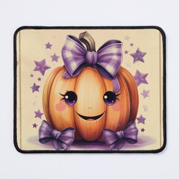 Item preview, Cute Pumpkin with Purple Bow – Halloween Home Décor & Apparel designed and sold by Compass and a Camera.