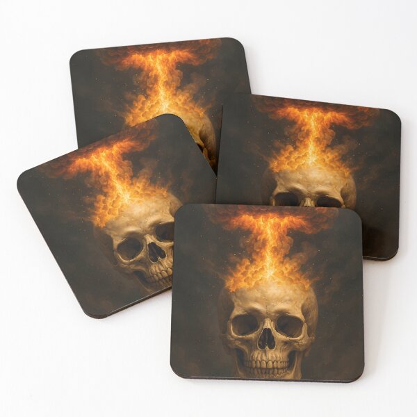 Item preview, Exploding Skull | Fire Mushroom Cloud Dark Art designed and sold by Buzzink.
