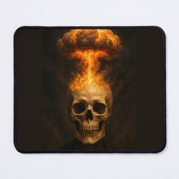 Item preview, Exploding Skull | Fire Mushroom Cloud Dark Art designed and sold by Buzzink.